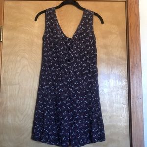 Adorable Paisley Flower Dress, Buttons, Lace Up, Purple, floral, tiny daisies